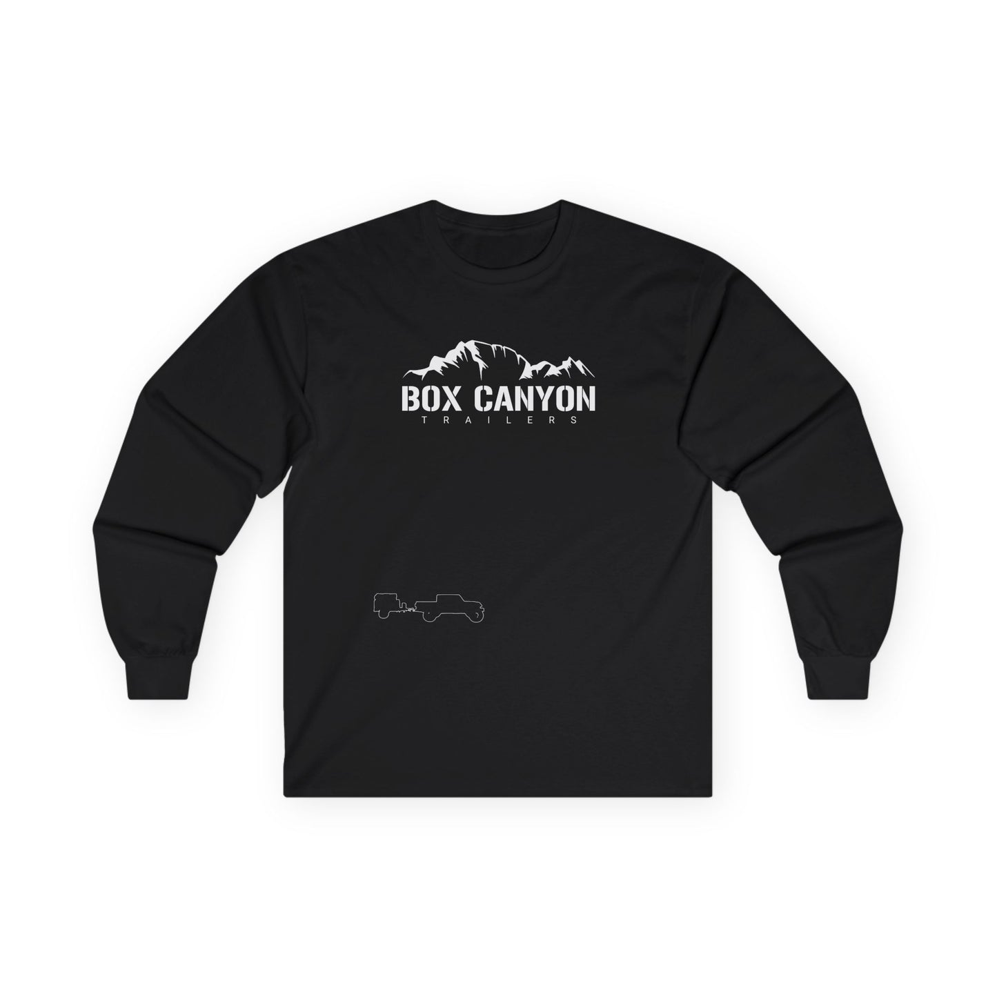 Box Canyon Trailers Long Sleeve Tee — Trailer Front