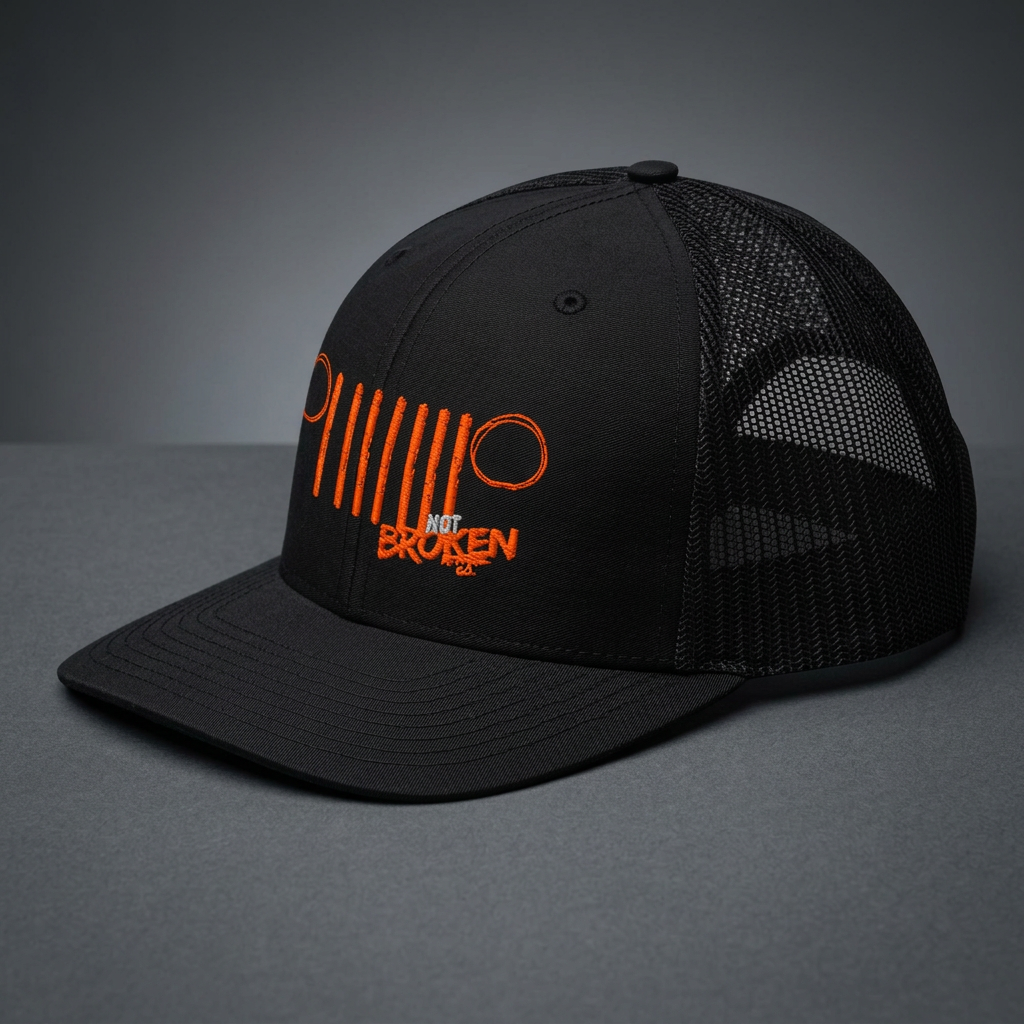 Olive black Jeepin Hat with tactical off-road design, rugged outdoor headwear for the adventurous and resilient.